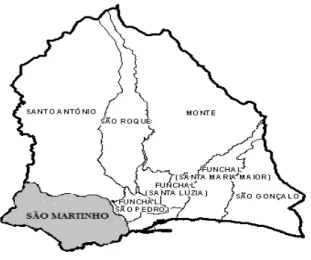 Figura 1. Mapa das freguesias do concelho do Funchal 