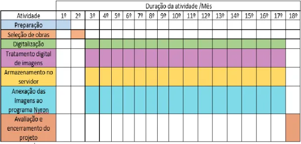 Tabela 4 Cronograma do projeto de digitalização