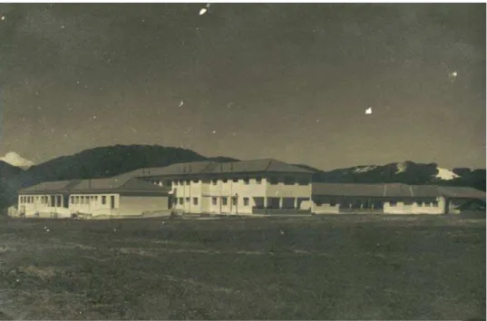 Figura 13 - Vista panorâmica do Hospital Colônia de Psicopatas - 1957.  Acervo: Hospital Dr