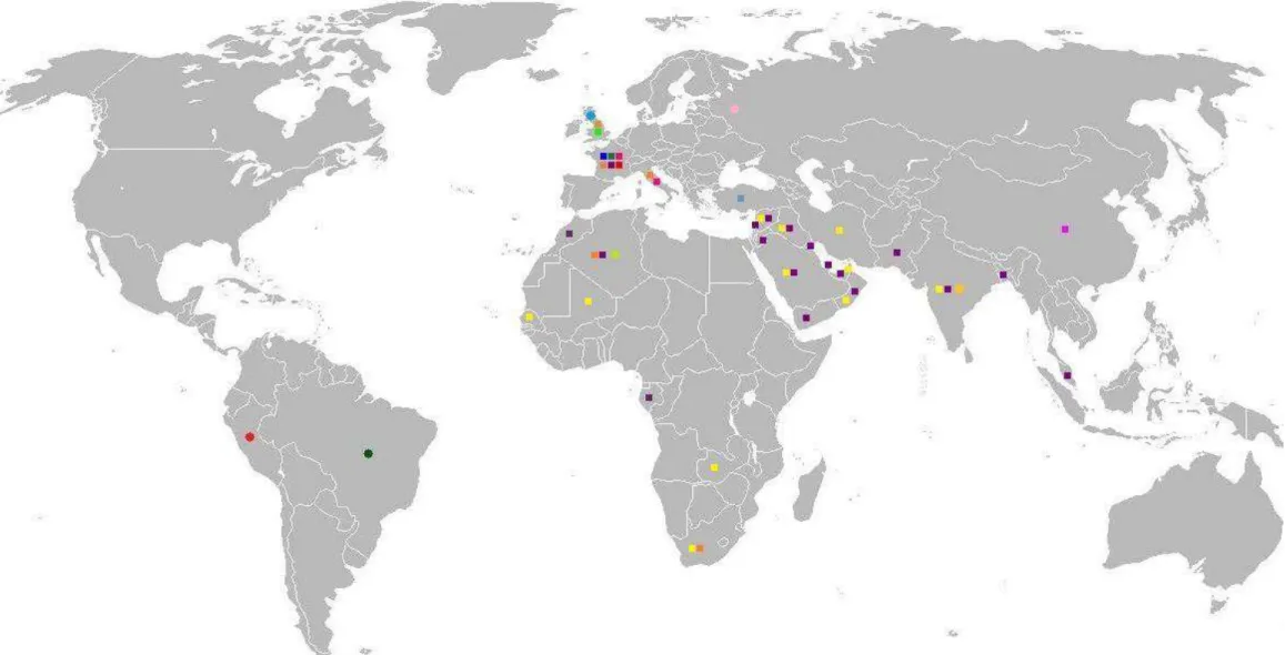 Figure 1. Main Distinctive Regional Soft Drinks and Alternative Colas in the World 