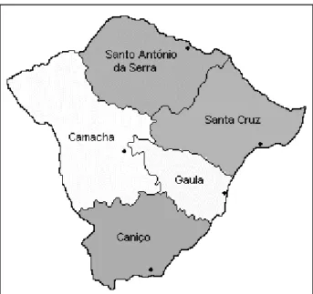 Figura 5. Freguesias do Concelho de Santa Cruz (Fonte: Site da Junta de  Freguesia da Camacha) 