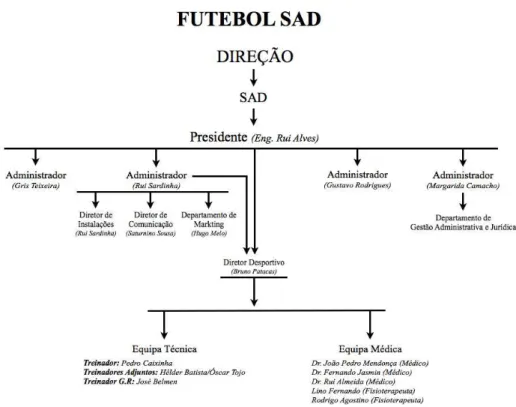 Figura 3  -  Organograma do futebol profissional