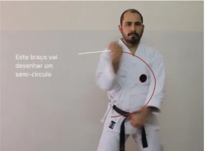 Figura 3 - Exemplo 1 do vídeo sobre Gedan Barai 