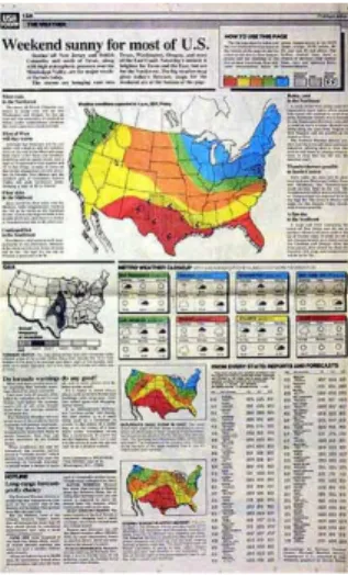 Figure 2.11- Weather Map by George Rorick, USA Today, 1982 14