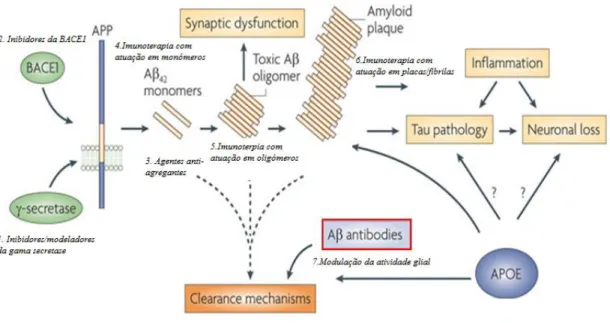 Figura 5. Terapêutica com atuação na cascata amiloide 