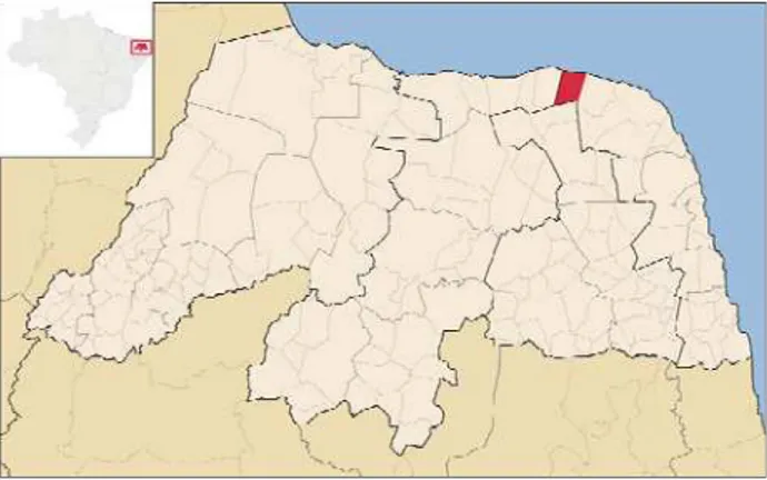 Figura 3.2 Mapa das regiões do estado do Rio Grande do Norte, com destaque para a localização  do Município de Pedra Grande