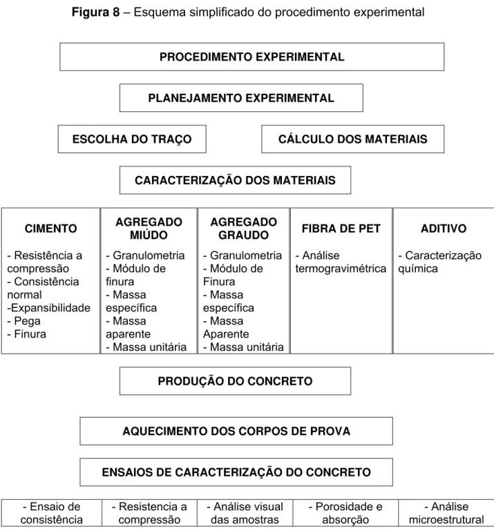 Figura 8 – Esquema simplificado do procedimento experimental 