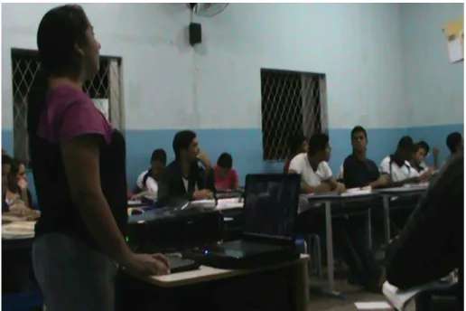 FOTO 3  – Aula da colaboradora Emília, objeto da 5ª Sessão Reflexiva. A professora 