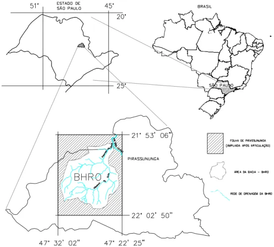 Figura 1: Localização da Bacia Hidrográfica do Ribeirão do Ouro.