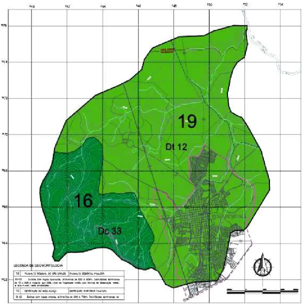 Figura 4: Mapa Geomorfológico da área de estudo, adaptado pelo autor.