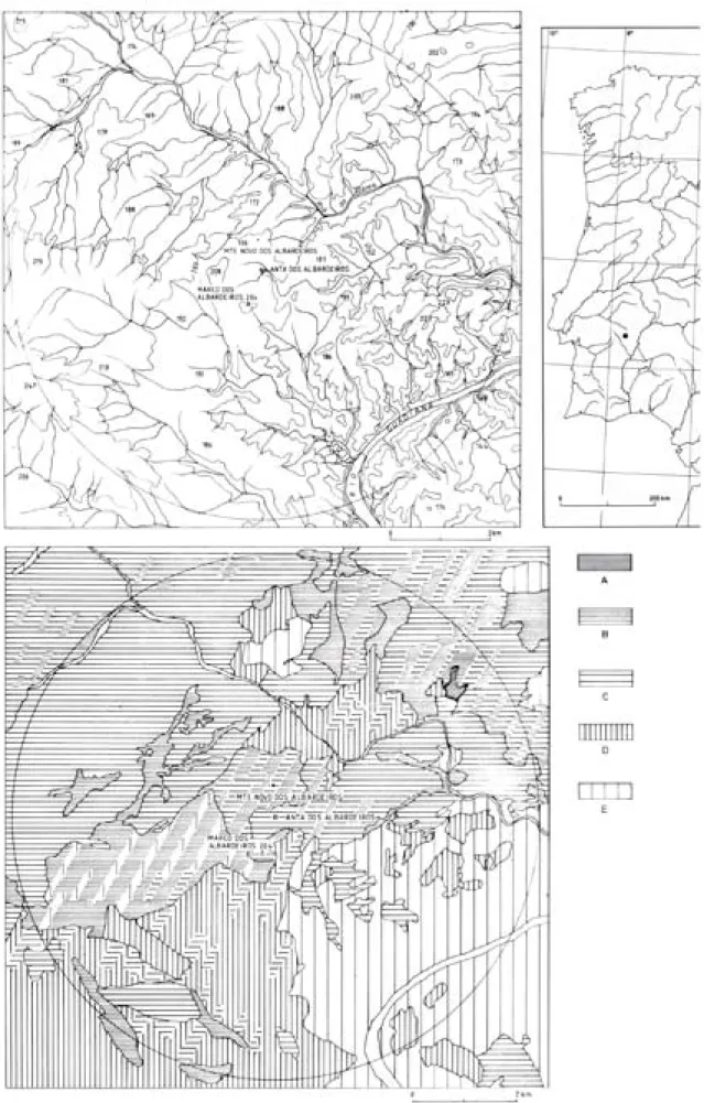 Fig. 1. Os primeiros mapas de localização e de capacidade de uso dos solos do MNAL (Gonçalves, 1989).
