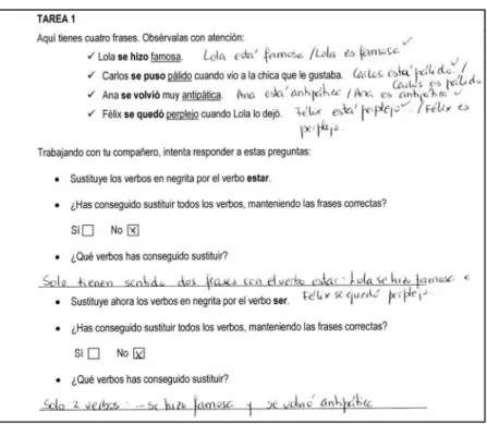 Ilustração  10  – Resposta de um aluno à tarefa  1  da ficha de trabalho nº 4  (V. anexo  13 ) 