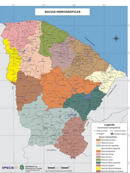 Figura 3.3 - Bacias Hidrográficas do Ceará 