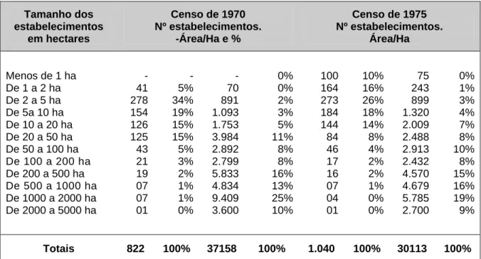 Tabela 4  – Estrutura Fundiária do Município de São Paulo do Potengi – Rio Grande do Norte