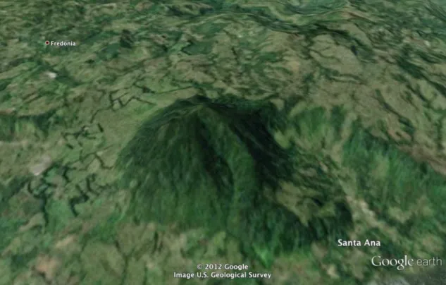 Figura 8.   Propriedade Santa Ana, municipio de Fredonia - Antioquia (Fonte: Google earth)