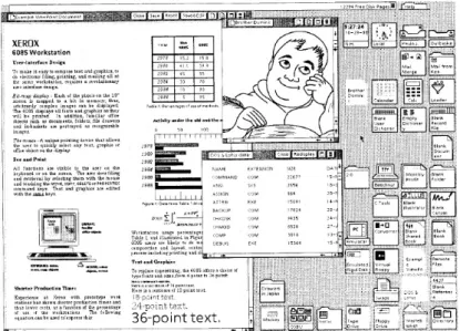 Figura 2.3: Interface do Projeto Star da Xerox, 1970 (Museum, 2016).