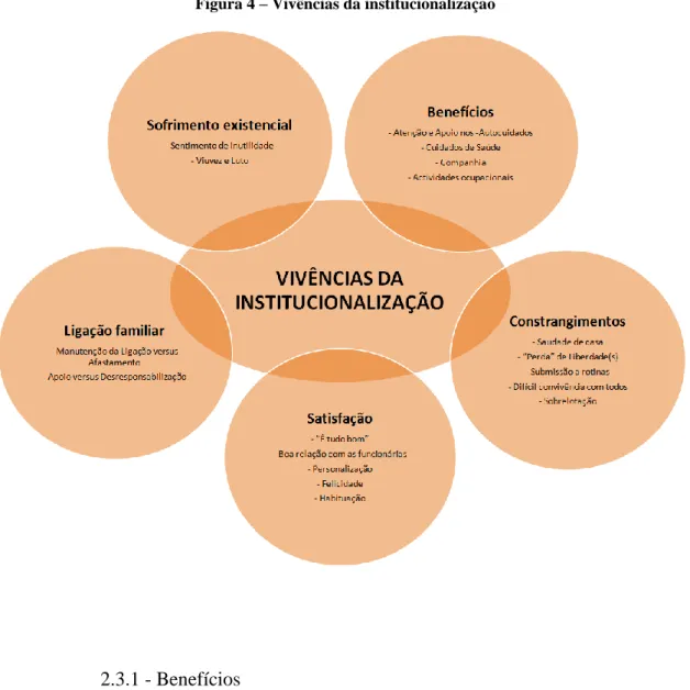 Figura 4 – Vivências da institucionalização 