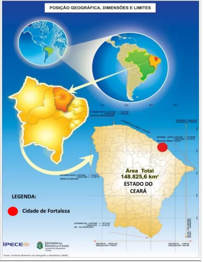Figura 5: Posição geográfica do estado do Ceará. 