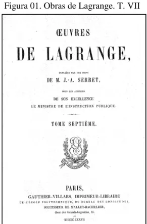 Figura 01. Obras de Lagrange. T. VII 