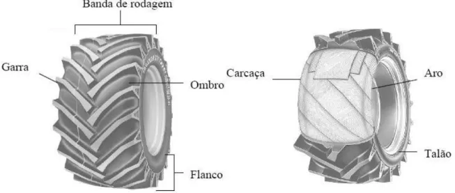 Figura 3 - Partes constituintes de um pneu agrícola 
