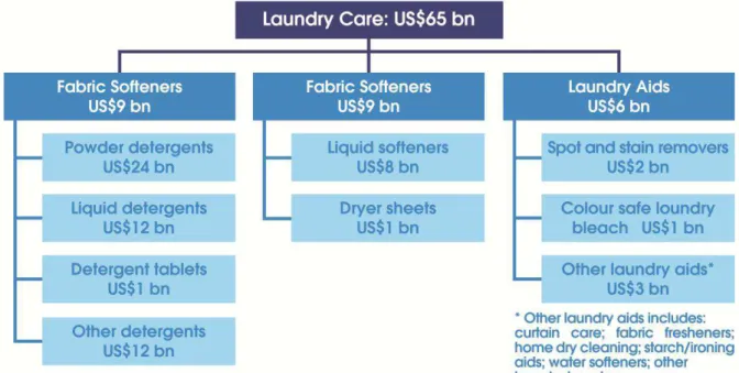 Figure 1  – Laundry care: category divisions 
