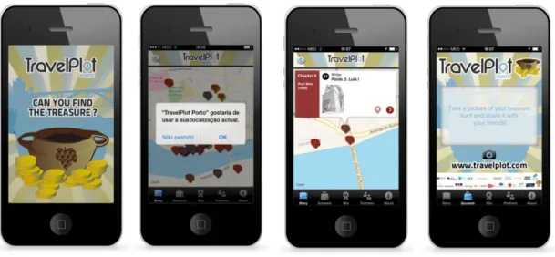 Figura 3: Interface da aplicação TravelPlot Porto. 