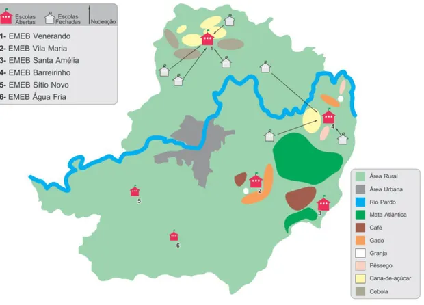 Fig. 12: A daptada de “Mapa didático ilustrado de São José do Rio Pardo” , 2011. Secretaria Municipal de  Educação