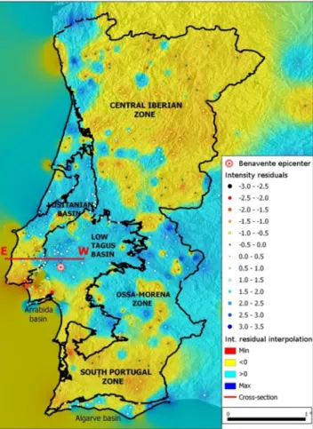 Figure 8. Intensity residuals map and their interpolation.