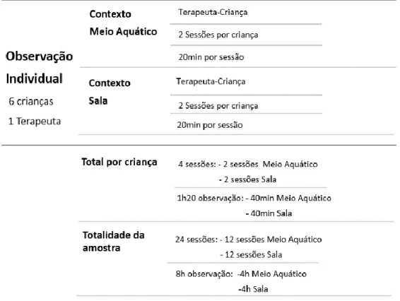 Tabela 2- Estrutura do método de observação 