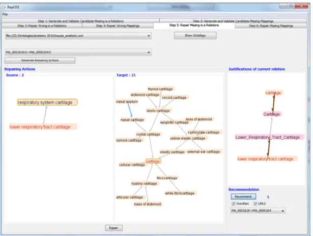 Figure 3.6: Example of graphical user interface of RepOSE.