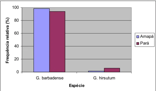 Figura 7: Percentual de plantas coletadas segundo a espécie. 