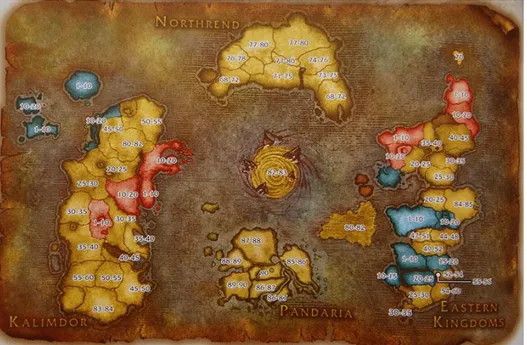Figure 12 - World of Warcraft map with information about the distribution of enemies1 