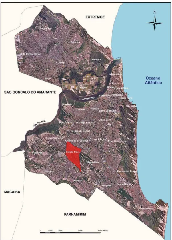 Figura 1. Mapa de Natal (SEMURB, 2007). 