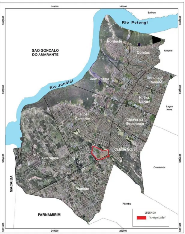 Figura 3.  Área do ―antigo lixão de Cidade Nova‖ (SEMURB, 2007). 
