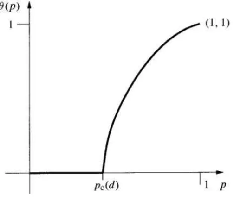 Figura 2.8: Gráfico do possível comportamento de θ(p).