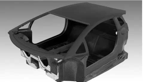 Figura 2.12 - Chassi do Lamborghini Aventador LP700-4, totalmente em fibra de carbono; in 