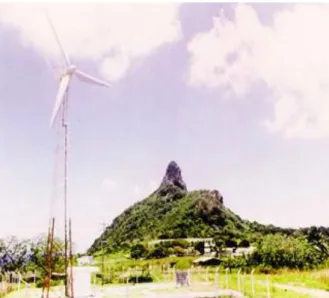 Figura 1 − Primeira turbina eólica no Brasil  em Fernando de Noronha - PE 