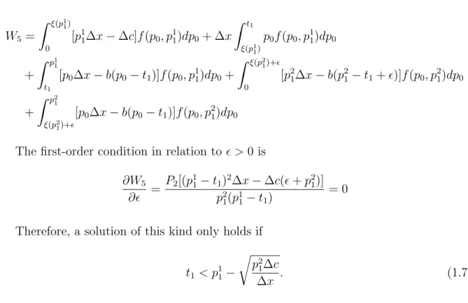 Figure 1.5 shows our second claim. When types are very close, the existence intervals increase
