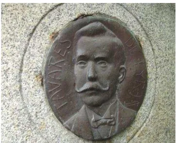 Figura 03: Medalhão de Augusto Tavares de Lira, no obelisco implantado na avenida que leva  seu nome