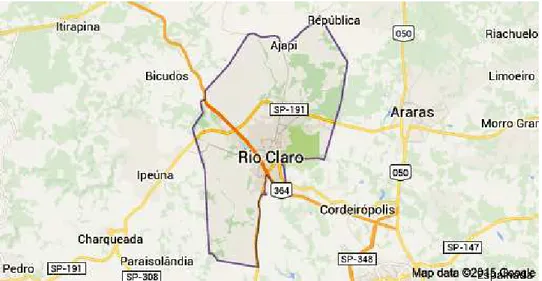 Figura 3: Mapa da cidade de Rio Claro 
