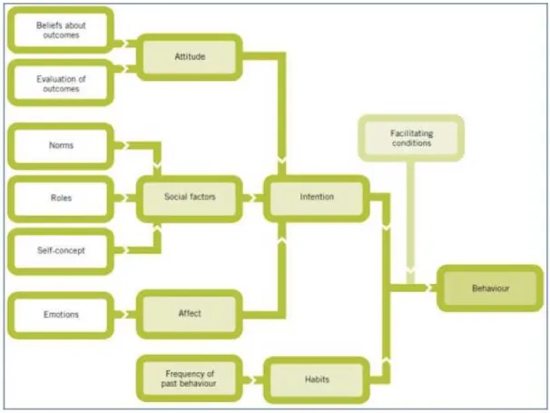 Figure 2: Triandis’ Theory of Interpersonal Behaviour, 1977 (taken from Chatterton, 
