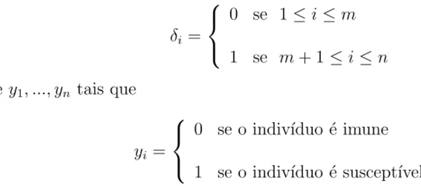 Tabela 4.1: Resumo das possibilidades para (δ i , y i ).