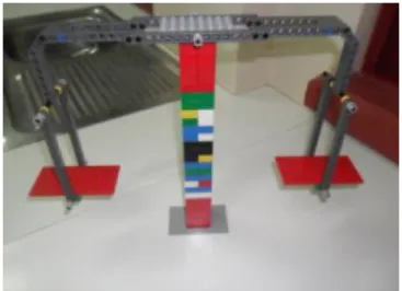 Figura 11: Balança feita com peças de Legos