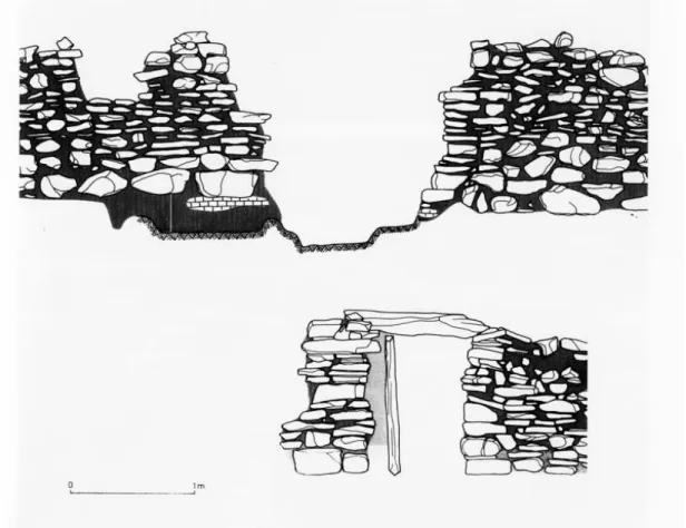 Fig. 8.—Monte Novo dos Albardeiros (Reguengos de Monsaraz). Inner view of the gate of the large hollow  tower, which included an embrasure or niche