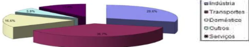 Figura 1 - Consumo de energia final por setor 2010 (DGEG, 2010) 