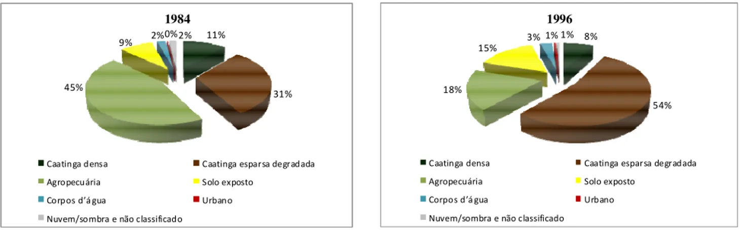 Tabela 01: Uso e ocupação do solo na Microbacia do Riacho Cajazeiras, RN.  Fonte: Do autor