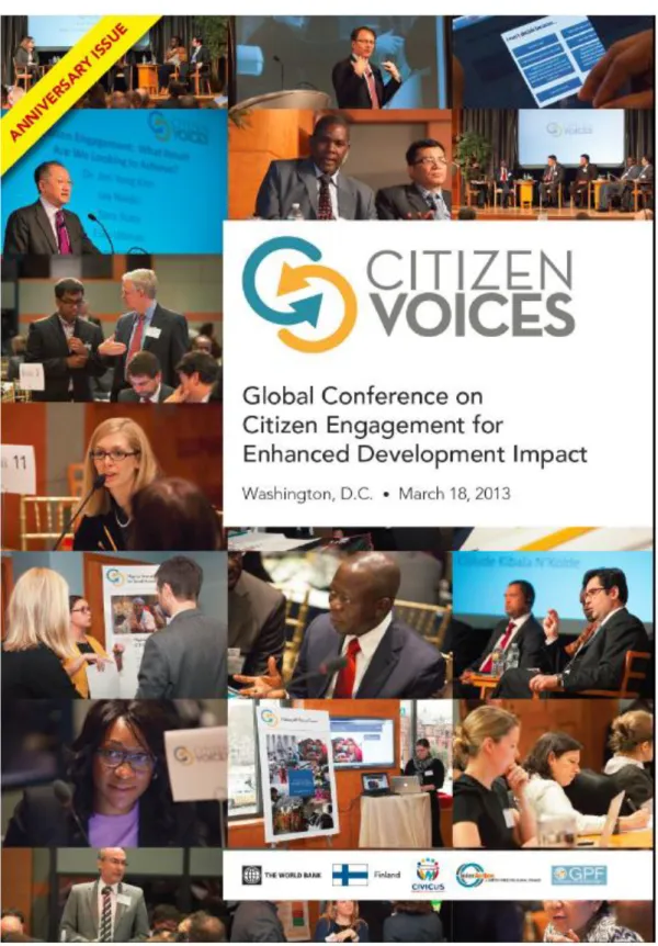 Figura 10  –  Capa da publicação referente à Conferência Global para o Engajamento do Cidadão   para o Impacto na Ampliação do Desenvolvimento, apoiada pelo Banco Mundial 