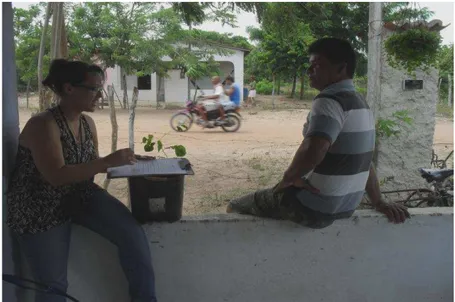 Figura 7: Entrevistas no assentamento rural. 