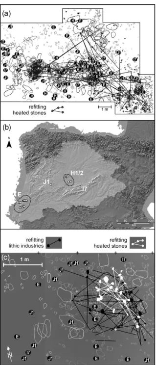 Fig. 5. Comparison between the proportion of all the fine-grained raw material found in Cardina’s Recent Gravettian layers 4, 10 (a) and 4, 11 (b) (including subproducts of tool manufacture), and the proportion of its use in bladelet tools.