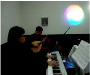 Figure   1   –   First   Live   Performance   with   Music   Visualization   done   by   the   author   of   this   thesis   